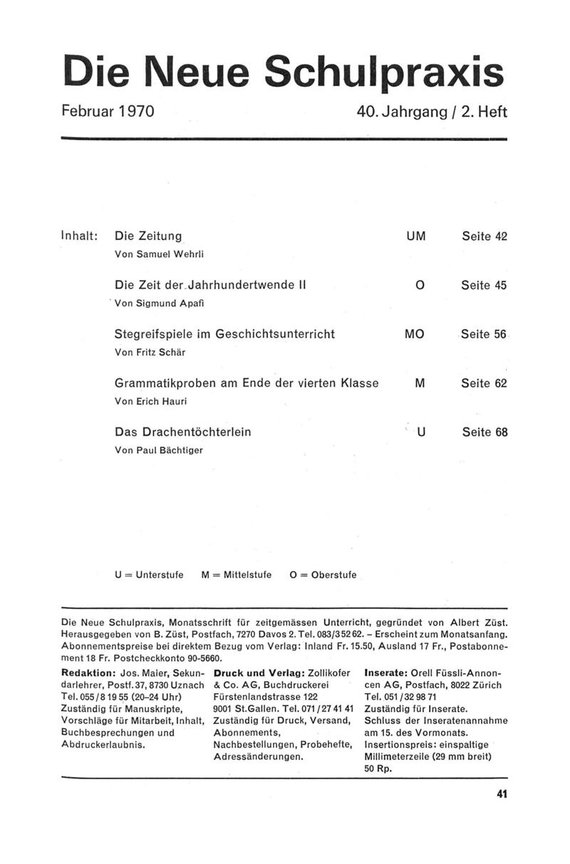 Buchumschlag - Heft 2