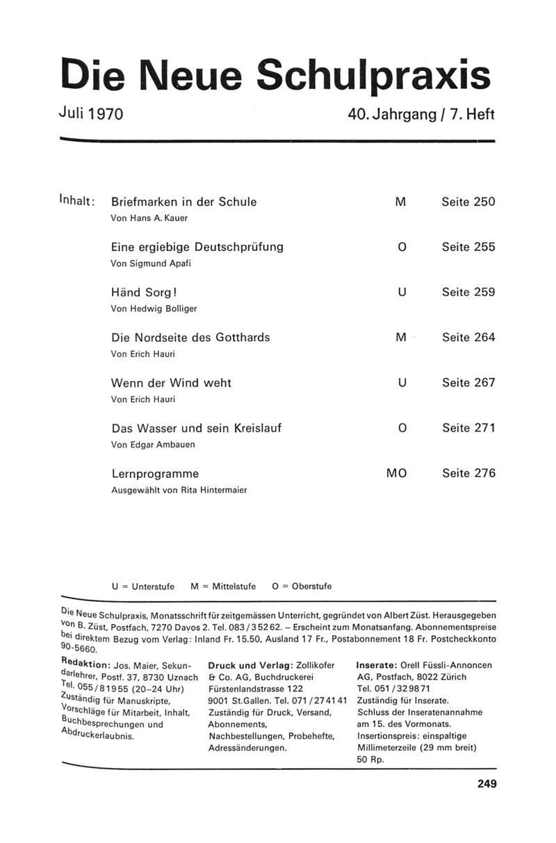 Buchumschlag - Heft 7