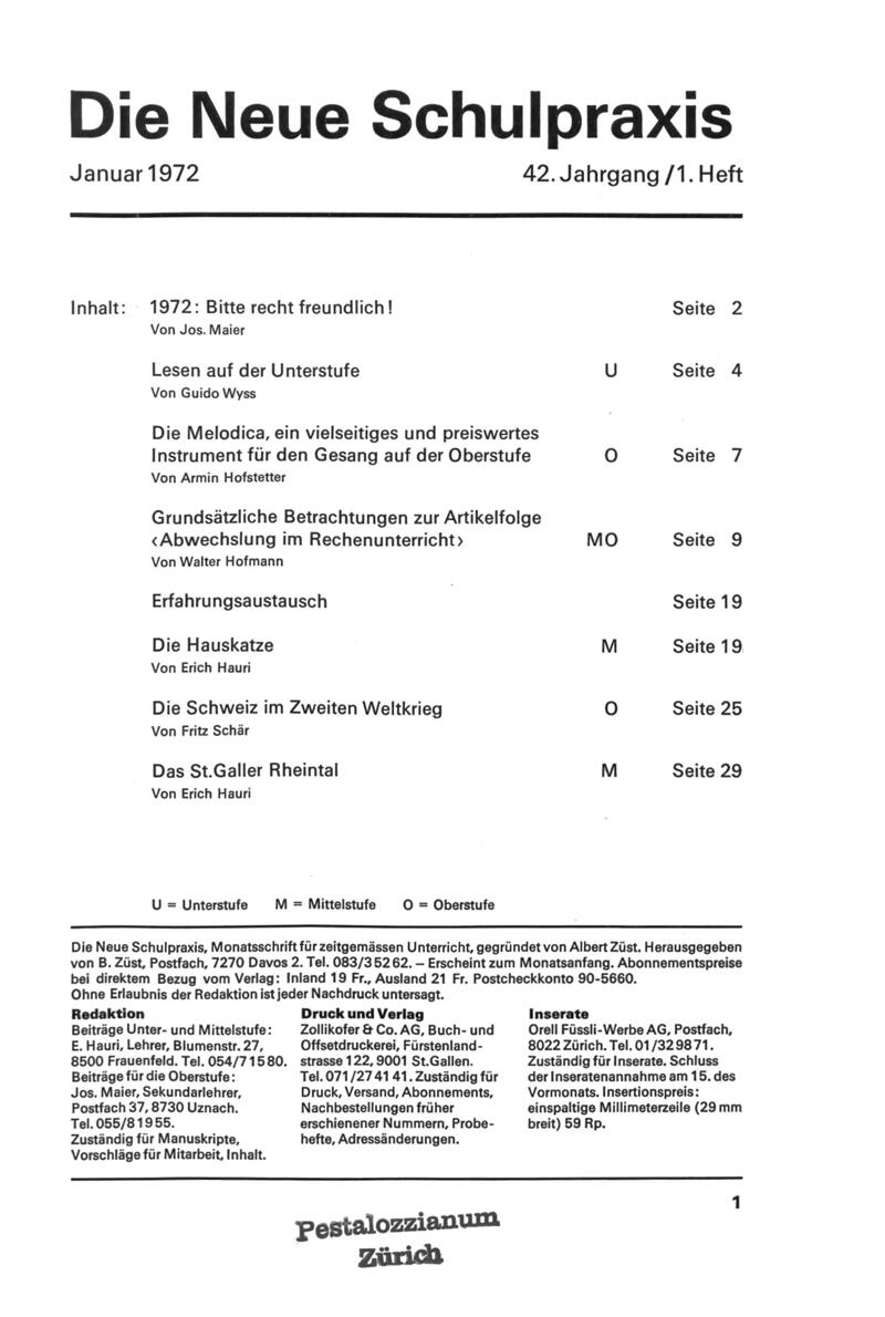 Buchumschlag - Heft 1