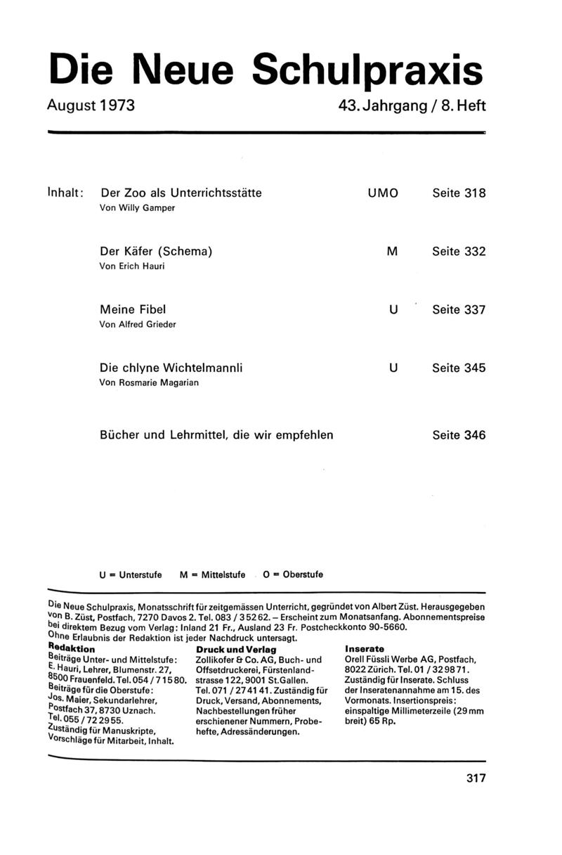 Buchumschlag - Heft 8