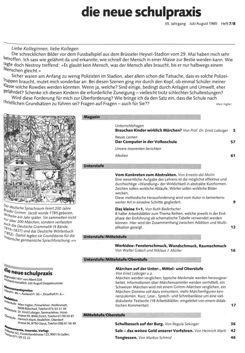 Buchumschlag - Heft 7-8