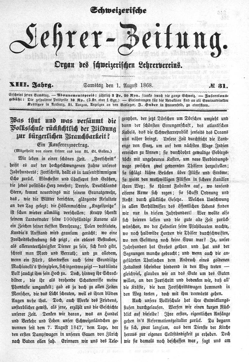 Buchumschlag - Heft 31