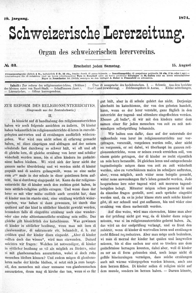 Buchumschlag - Heft 33