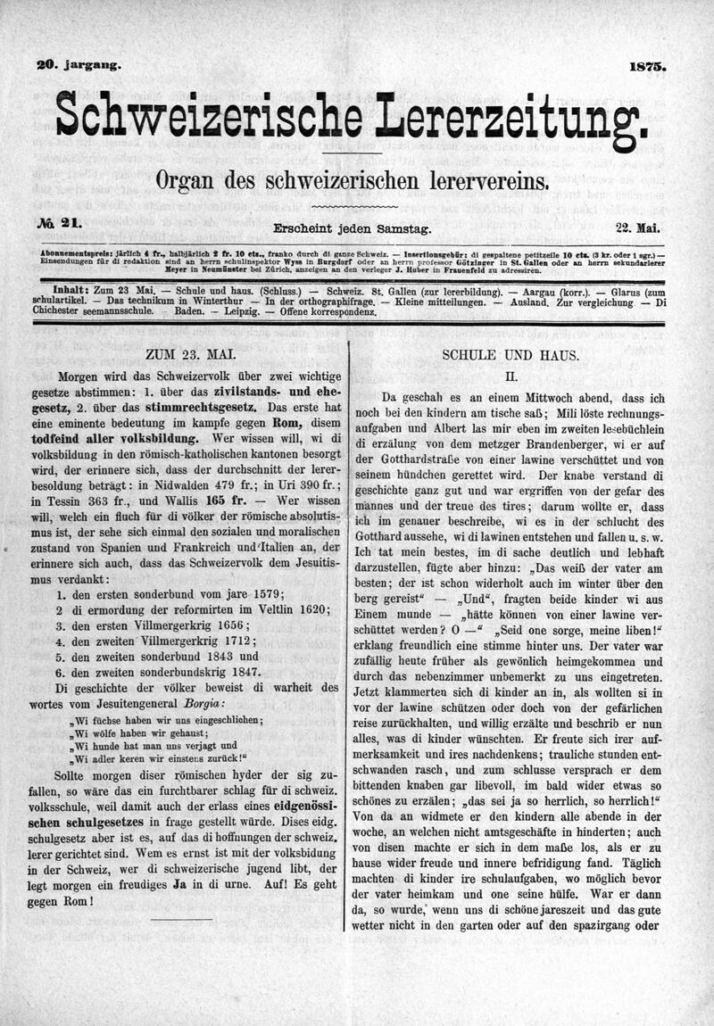 Buchumschlag - Heft 21