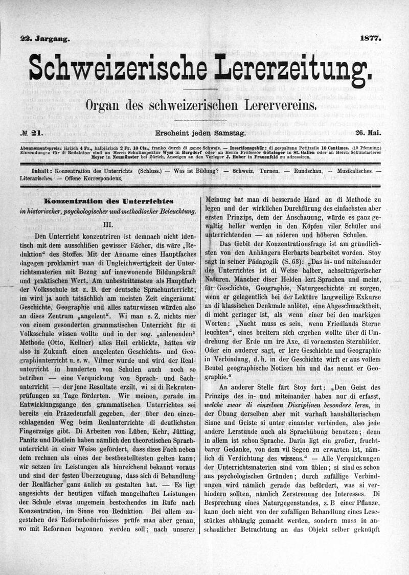 Buchumschlag - Heft 21