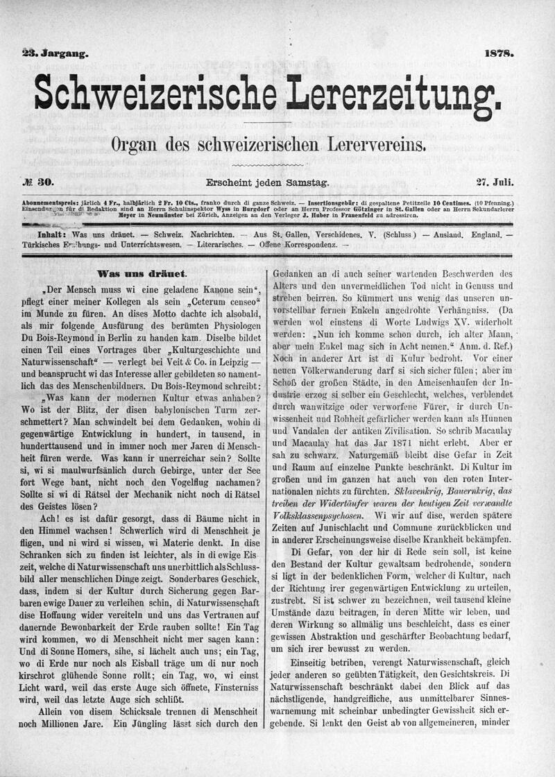 Buchumschlag - Heft 30