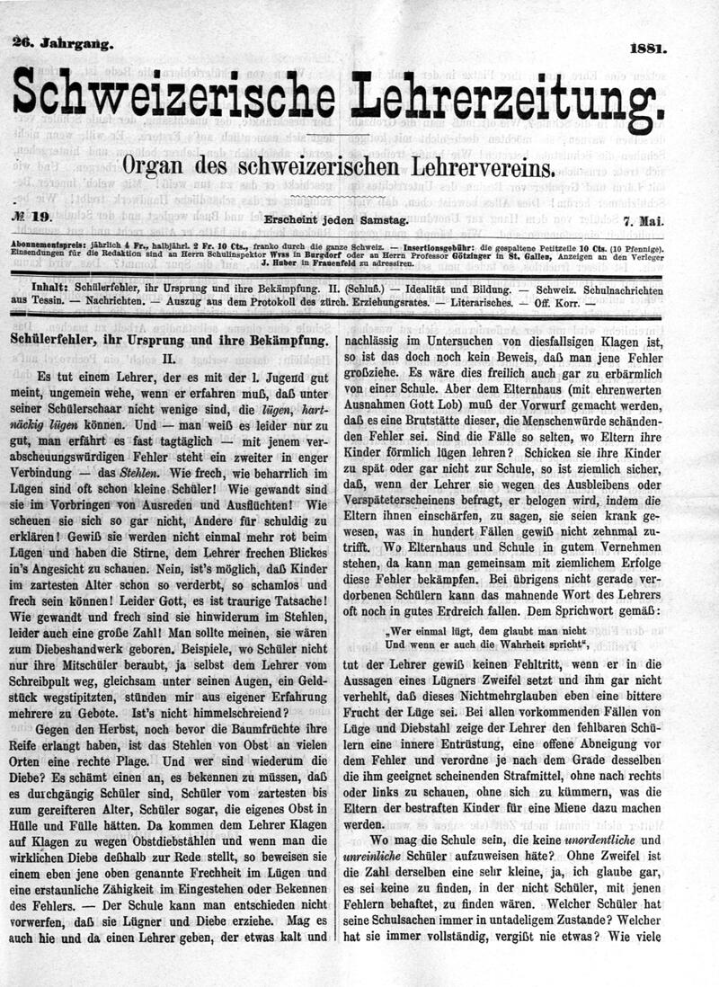 Buchumschlag - Heft 19