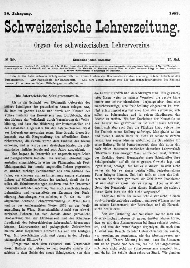 Buchumschlag - Heft 19