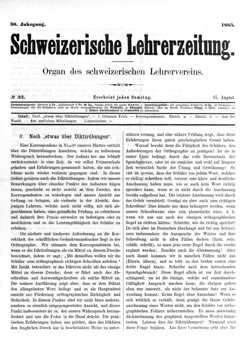 Buchumschlag - Heft 33