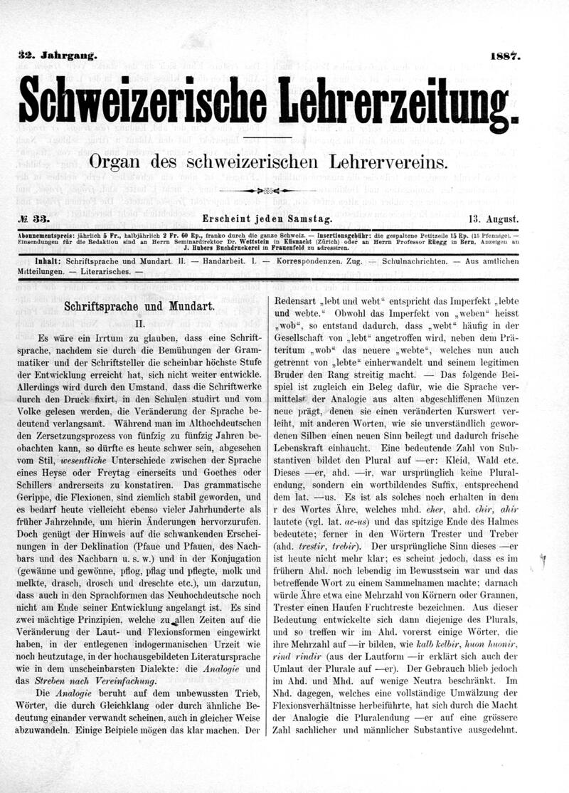 Buchumschlag - Heft 33