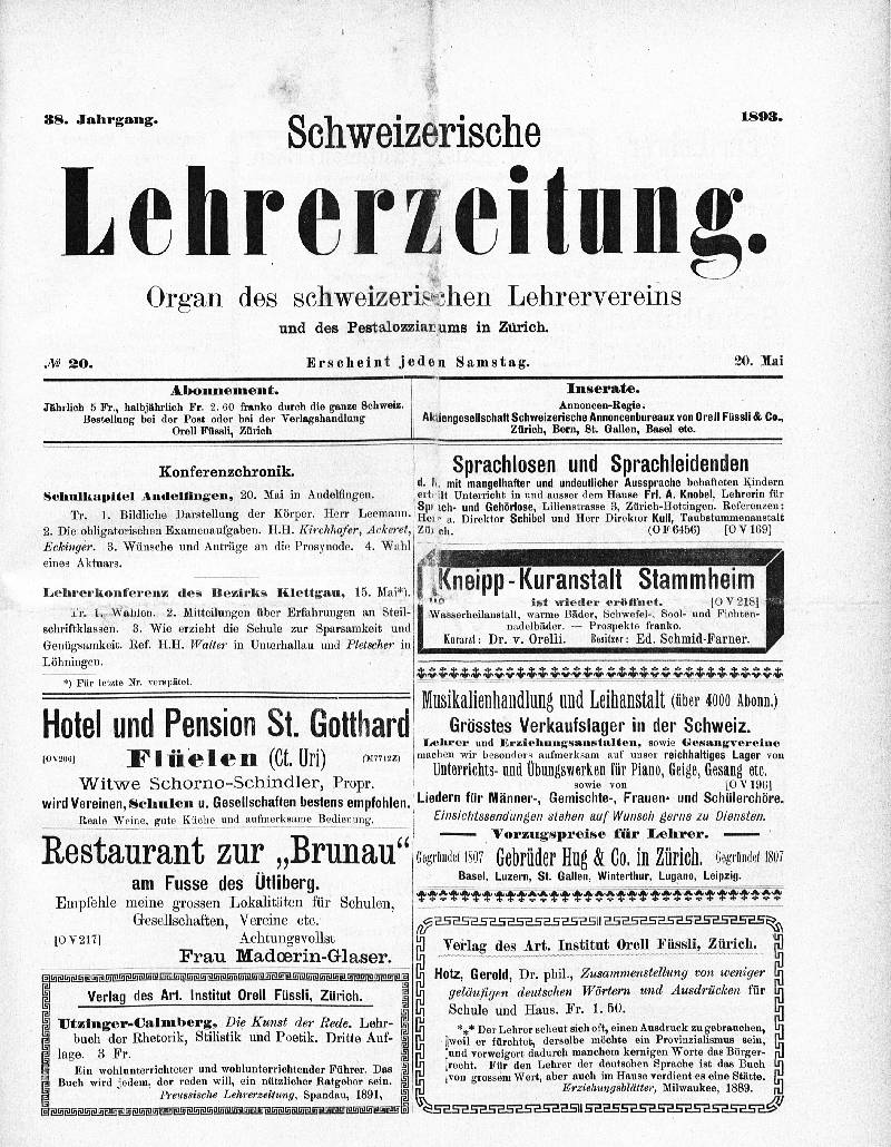 Buchumschlag - Heft 20