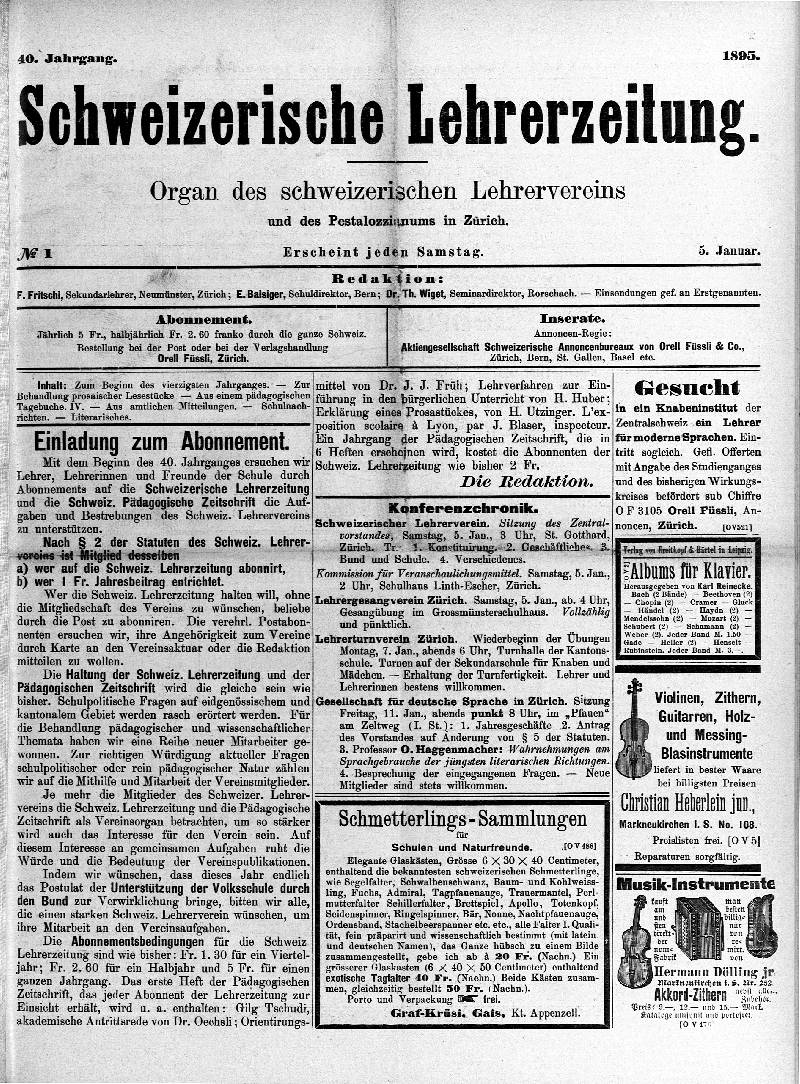 Buchumschlag - Heft 1