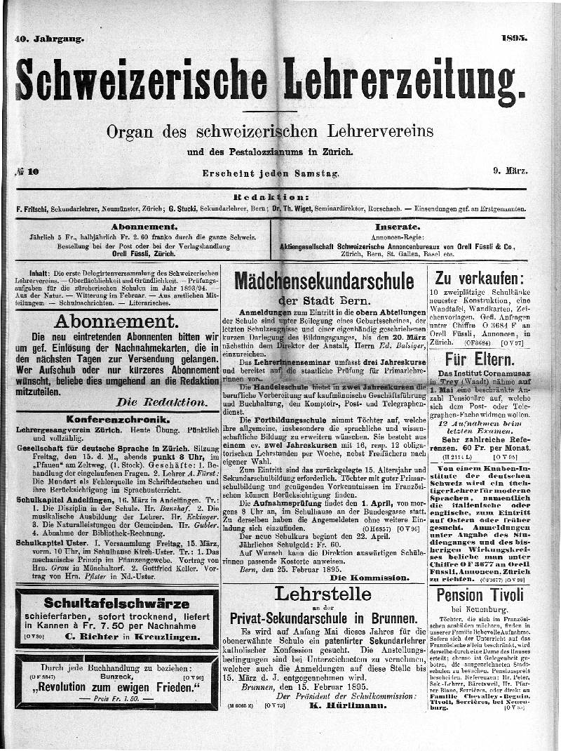 Buchumschlag - Heft 10