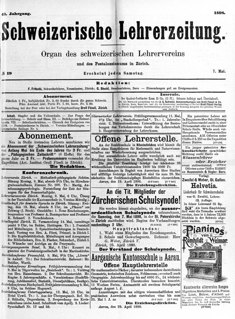 Buchumschlag - Heft 19