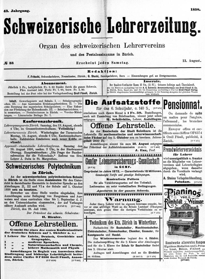 Buchumschlag - Heft 33