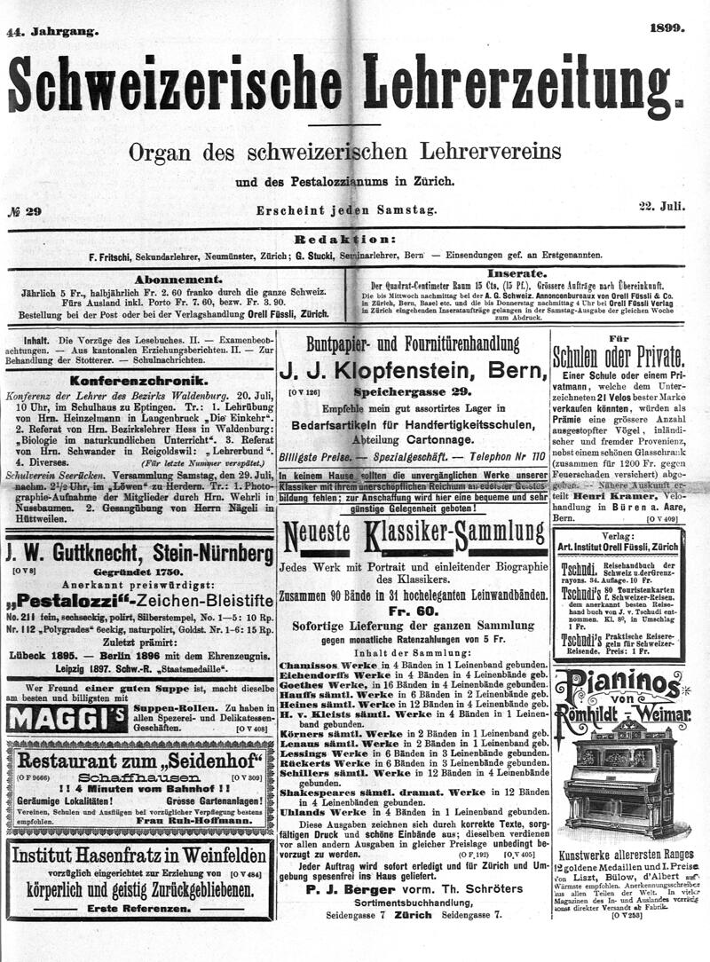 Buchumschlag - Heft 29