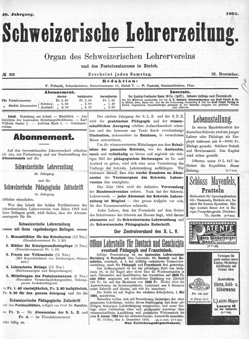 Buchumschlag - Heft 52