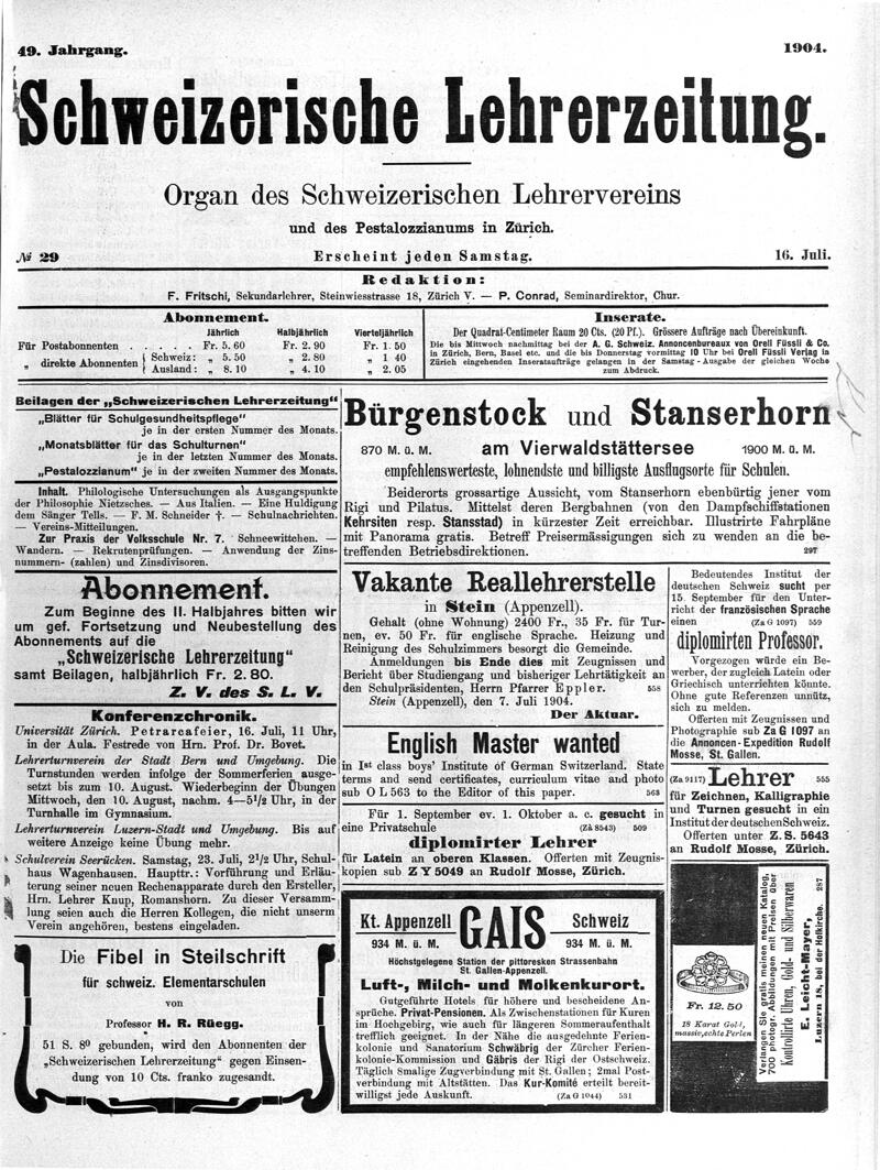 Buchumschlag - Heft 29