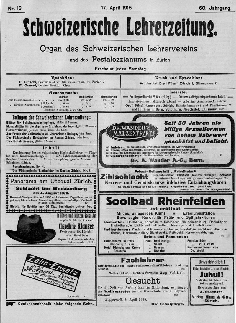 Buchumschlag - Heft 16