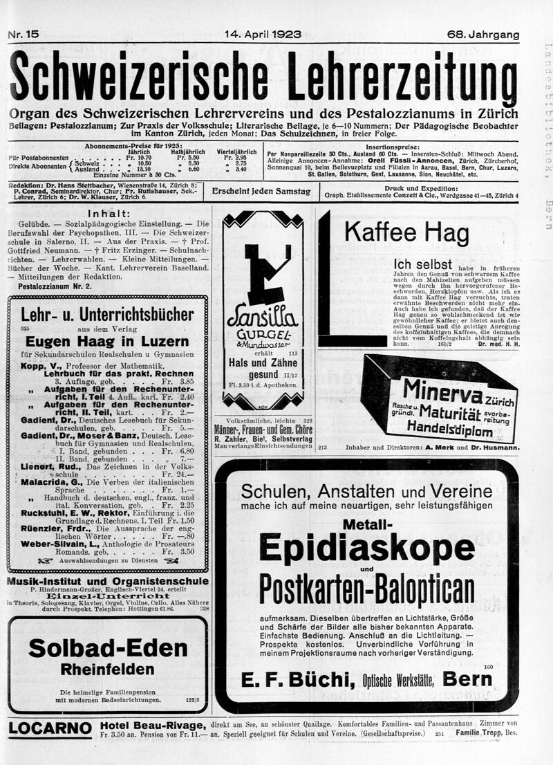 Buchumschlag - Heft 15