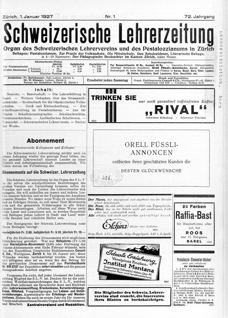 Buchumschlag - Heft 1