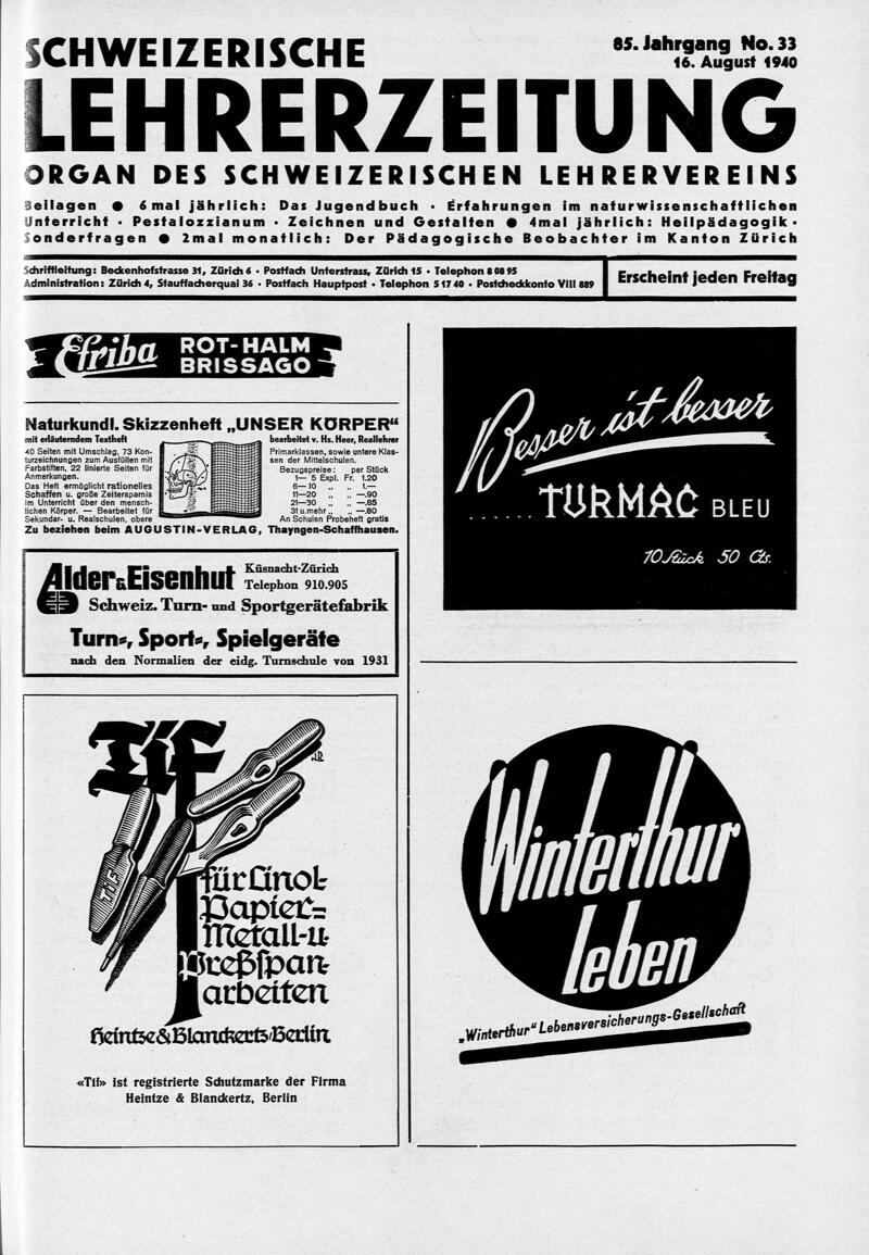 Buchumschlag - Heft 33